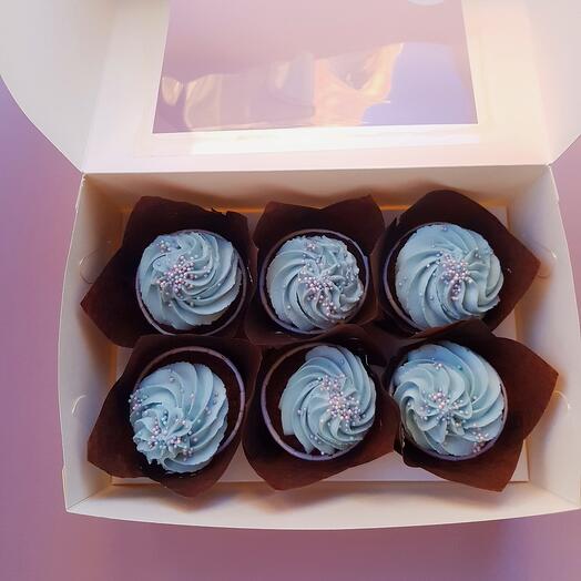 Cupcakes de brownie con cerezas 6 piezas