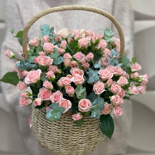 Basket with flowers