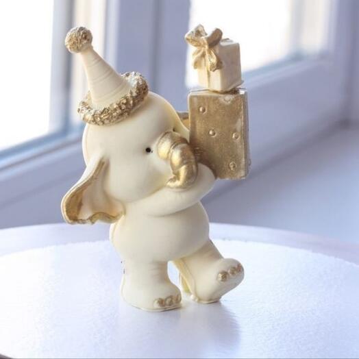 Chocolate elephant with gifts