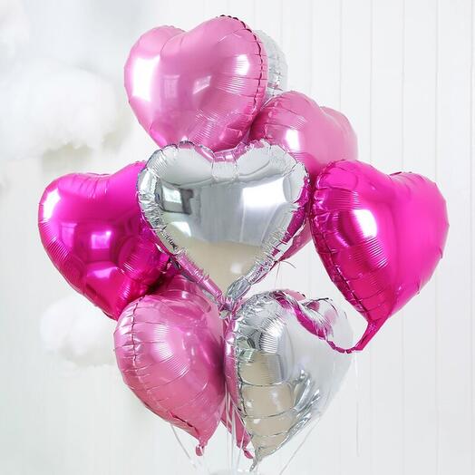 Helium balloons mix set of 9 pieces
