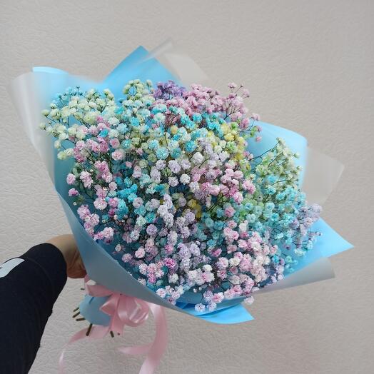 Bouquet of 5 multi-colored gypsophiles