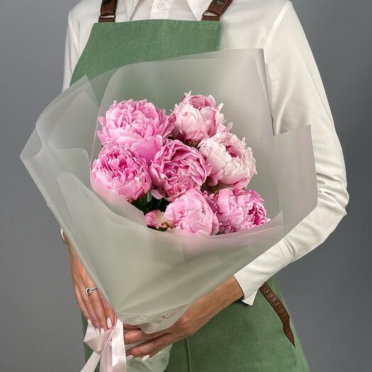 Peonías rosa 7 piezas