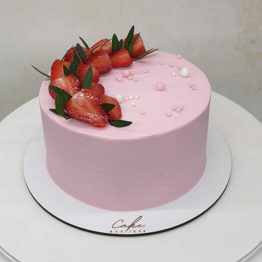 Pastel de helado de Fresa