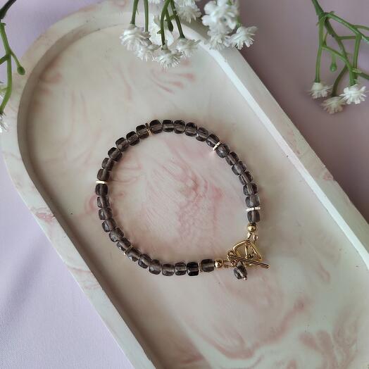 Браслет из раухтопаза (дымчатого кварца)