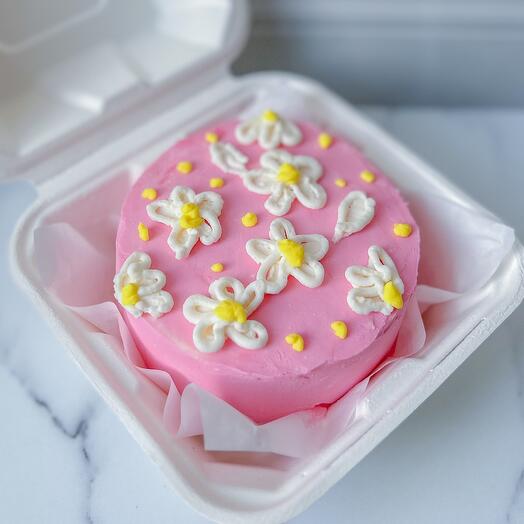 Бенто торт с цветочками весенний на 8 марта