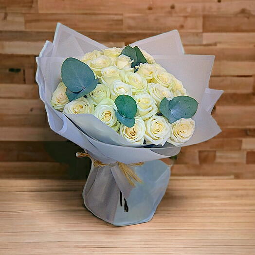 21 White Roses