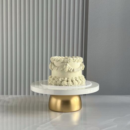 Бенто-торт белый винтажный Ламбет