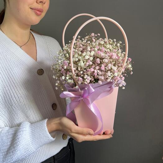 Цветы в коробке. Гипсофилы
