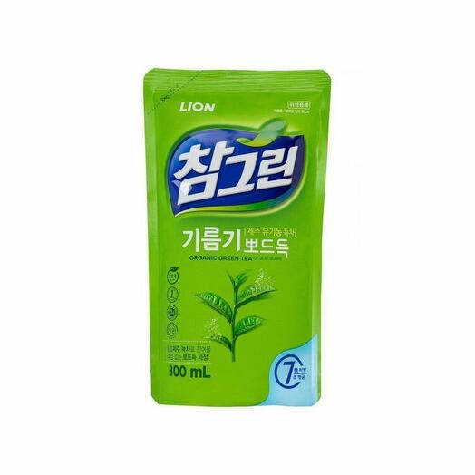 Lion Chamgreen Green Tea Средство для мытья посуды, овощей и фруктов зелёный чай - 300 мл