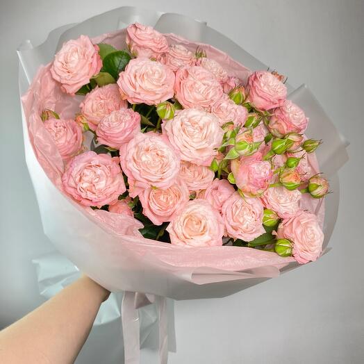 Букет кустовых роз 🌸 пионовидные розы