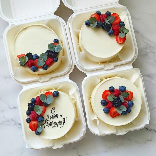 A set of BENTO BIRTHDAY CAKES