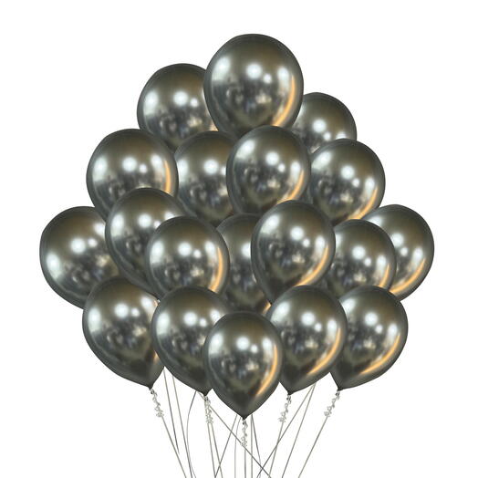 21 helium filled Gold colur latex baloons