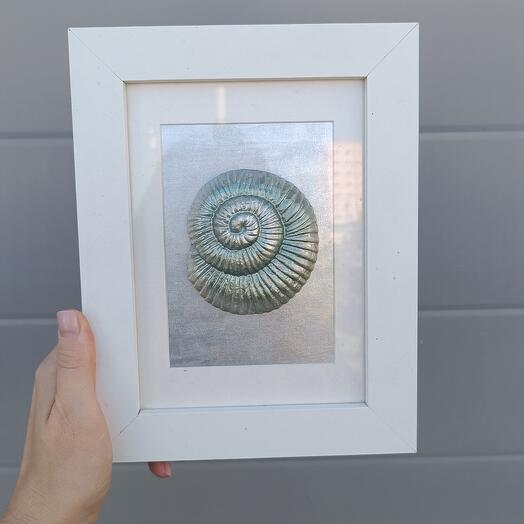 Объёмная картина с ракушкой