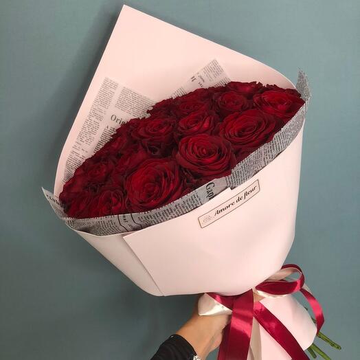 Букет красных роз 25 штук💔