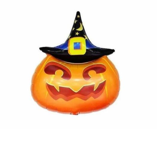 Воздушный шар злобная тыква в шляпе хэллоуин Halloween