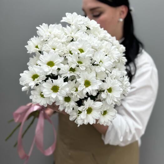 Букет ромашковой хризантемы 💐 7 кустовых хризантем