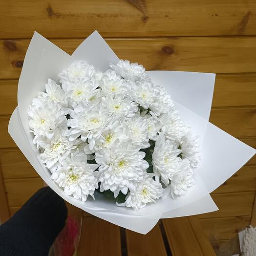 Букет из хризантемы кустовой белой