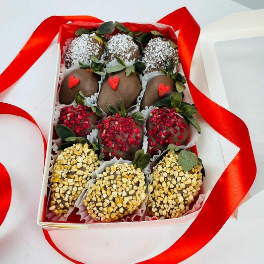 Fresa en chocolate 12pcs "Santander"