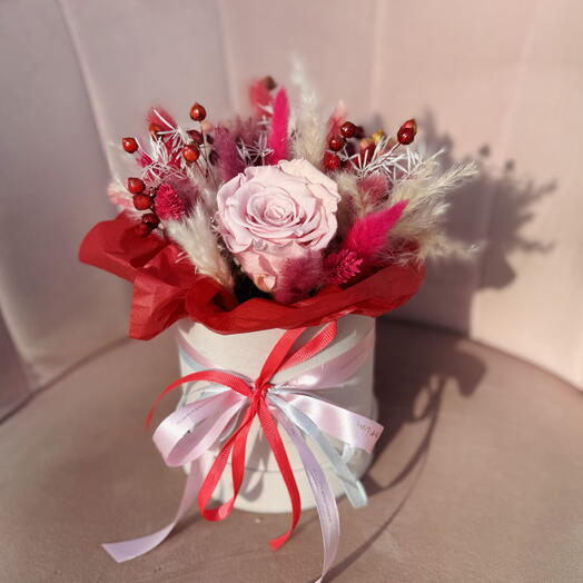 Flowerbox con rosa eterna