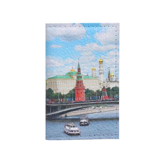Кожаная двойная обложка для карточек "Москва"