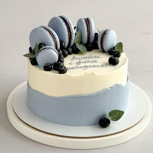 Торт с макаронсами на 2кг