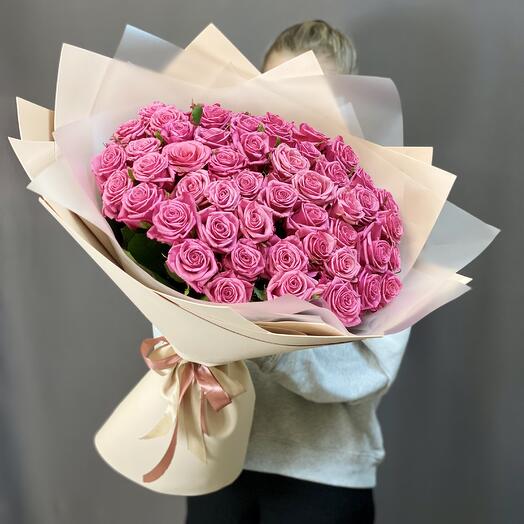 Букет из 51 розовой розы