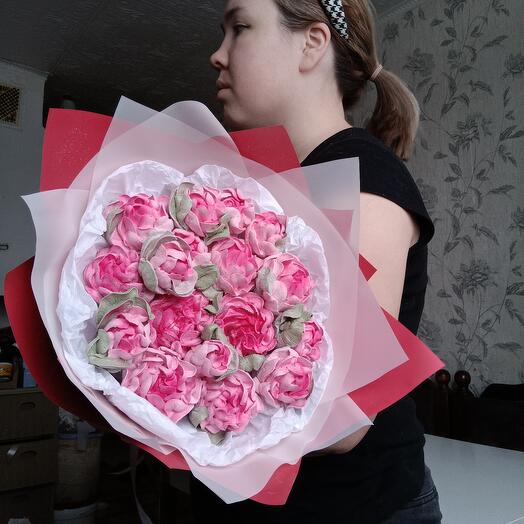 Букет зефирных пионов