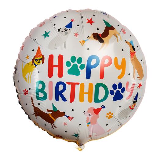 Воздушный шар гелий собаки. Helium foil balloon HAPPY BIRTHDAY dogs