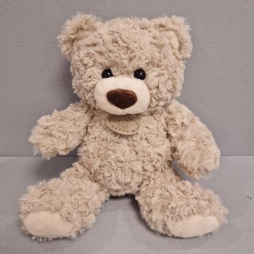 Мишка плюшевый кремовый