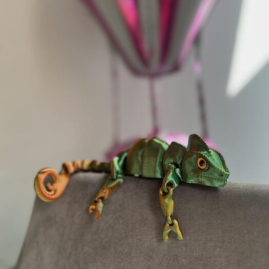 Хамелеон подвижная 3д игрушка