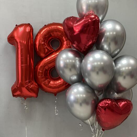 Воздушные шары на 18 лет