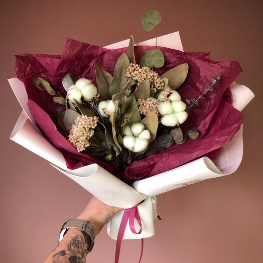 Сухоцветный букет в фоамиране