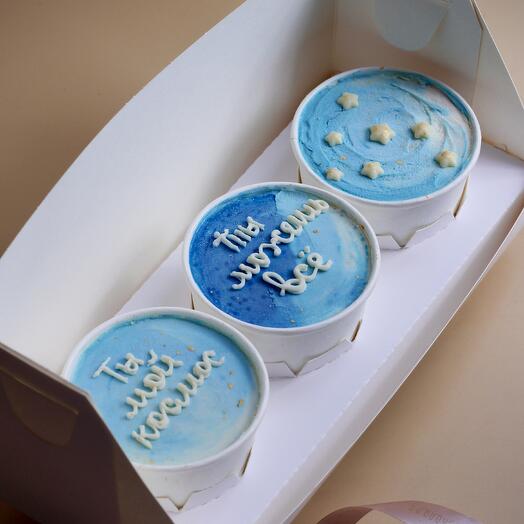Mini cake to go 3 шт «Мой космос» для мужа, жены, девушки, сестры, коллеги