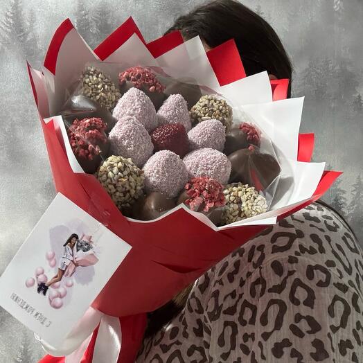 Букет из клубники в шоколаде😍