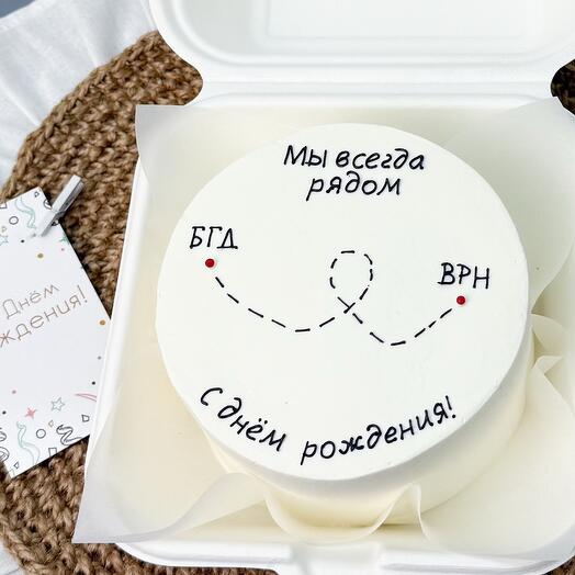 Бенто торт с картой и городами