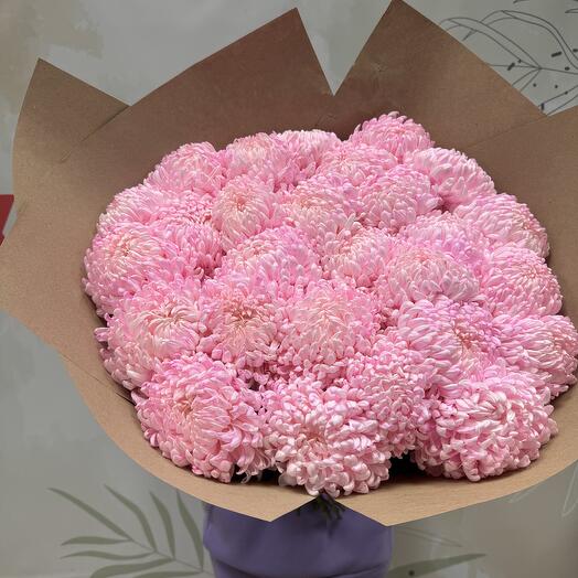 25 розовых хризантем 💗💗💗