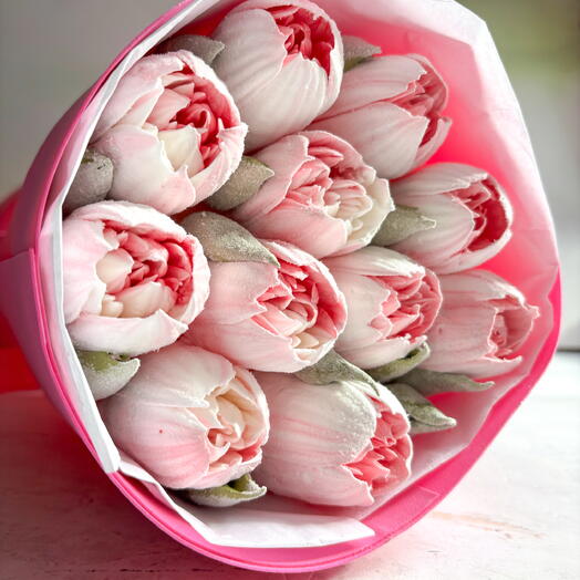 Букет зефирных тюльпанов Rose, размер S