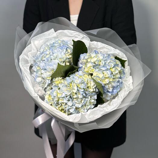 Mono bouquet 168 из синих гортензий