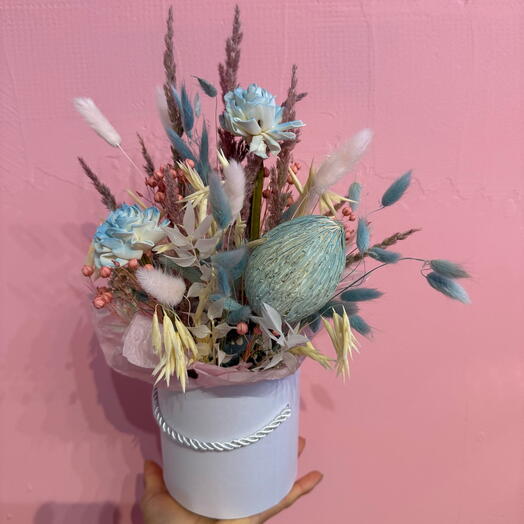 Flores secas em caixa 04