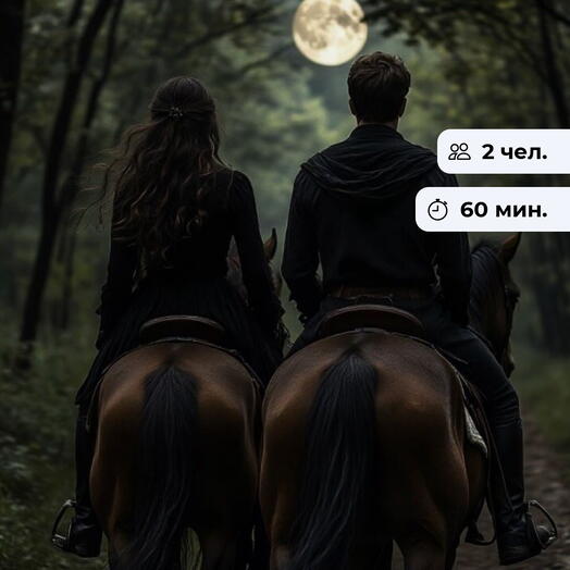 Верхом к звёздам. Ночная конная прогулка в рп. Маркова