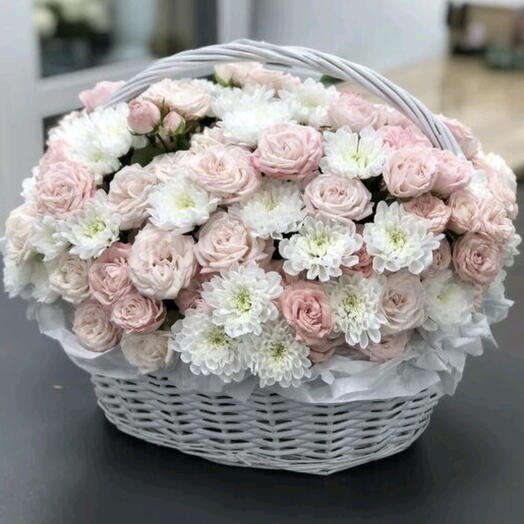 Flowers in basket