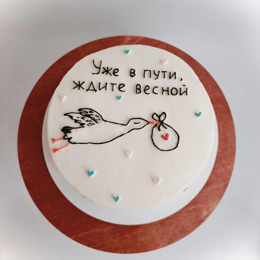 Бенто торт (макси 650г) с аистом