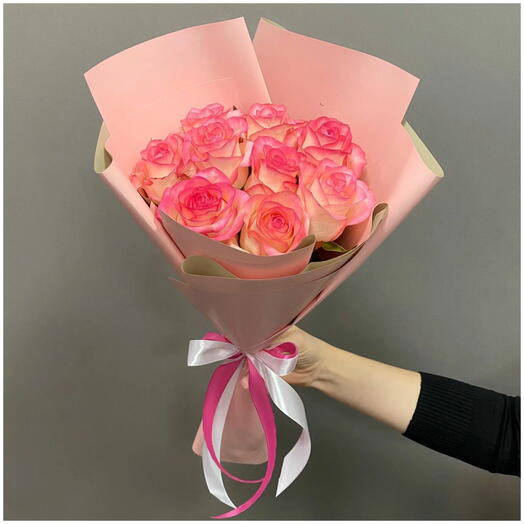 Букет из 9 роз🌹Джумилия🌹