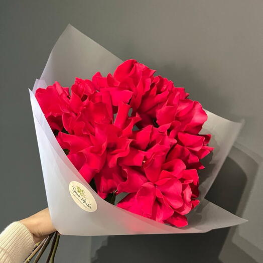 Ramo de 5 rosas francesas ( giradas) de colores brillantes