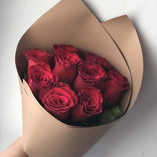Букет из 9 красных роз 🌹