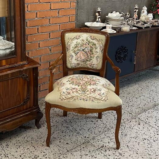 Стул антиквариат гобелен ЛОТОС