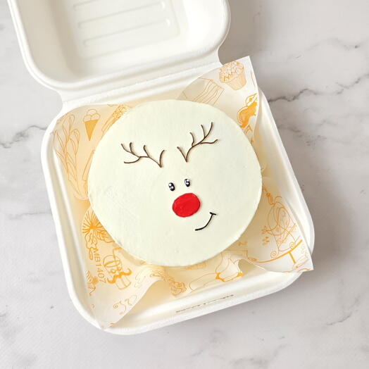 Бенто торт новогодний "Оленёнок" на новый год другу, подруге, коллеге