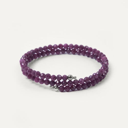 Браслет Ирис Красный корунд Rh+ 37 см (BRA1129)