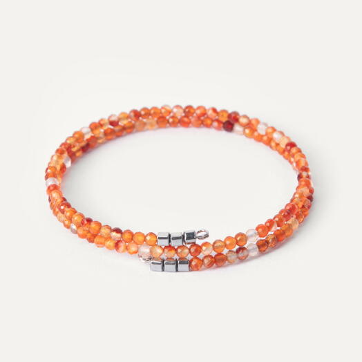 Браслет Ирис Сердолик Rh+ 19 см (BRA1100)
