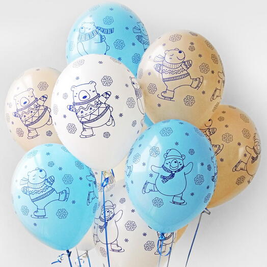 Новогодний набор шаров "Мишки"